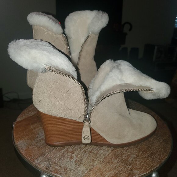 Micheal Kors suede Wedge Ankle Boots - Picture 1 of 6